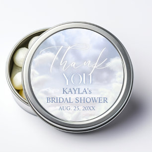 Pegatina Redonda Gracias A Cloud Nueve 9 Pampas Bridal Shower