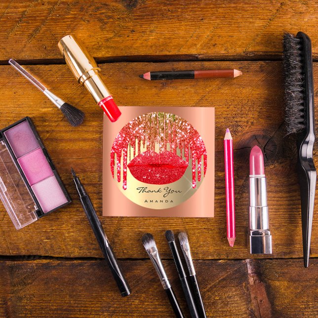 Pegatina Redonda Gracias a la pequeña empresa Nombre de los labios  (Subido por el creador)