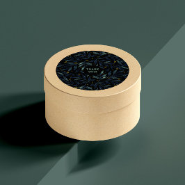 Pegatina Redonda Gracias a las elegantes ramas de acuarela