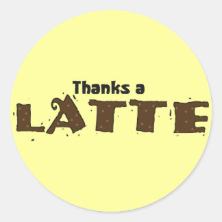 Pegatina Redonda Gracias A Latte