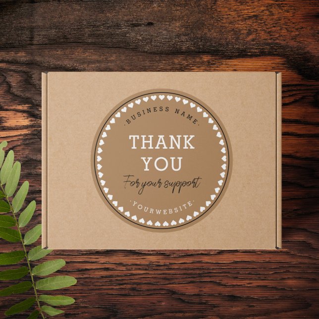 Pegatina Redonda Gracias a los Pegatinas del patrón de amor clásico (Subido por el creador)