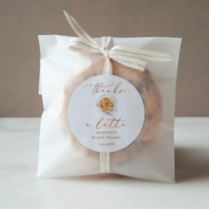 Pegatina Redonda Gracias a montones de ducha de novia