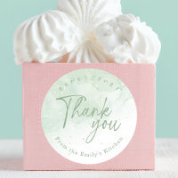 Gracias a Sage Green Watercolor Elegante Script