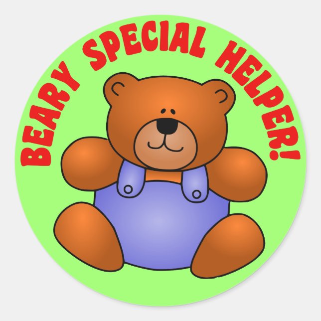 Pegatina Redonda Gracias a un voluntario muy especial (Anverso)