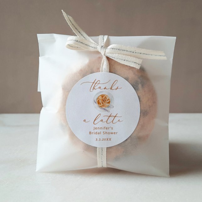 Pegatina Redonda Gracias a una boda de lluvia de café (Subido por el creador)