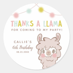 Pegatina Redonda Gracias a una llamada Baby Shower Favor