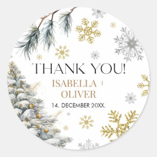 Pegatina Redonda Gracias a Winter