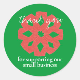 Pegatina Redonda Gracias al cliente - Ventas de vacaciones