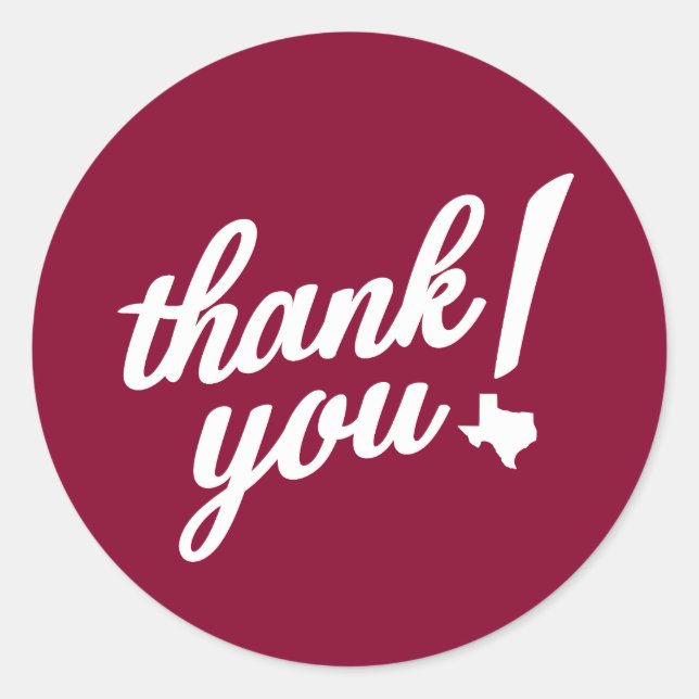 Pegatina Redonda ¡Gracias al estilo de Texas! (Anverso)