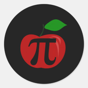 Pegatina Redonda Gracias Apple Pie Lover Funny Pi Day Math Tea