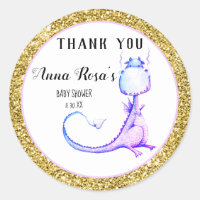*~* Gracias Baby Shower, Purpurina de Dragon Morpl