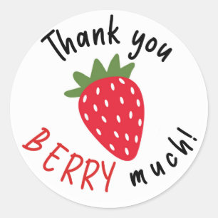 Pegatina Redonda Gracias Berry mucho