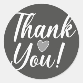 Pegatina Redonda Gracias Black