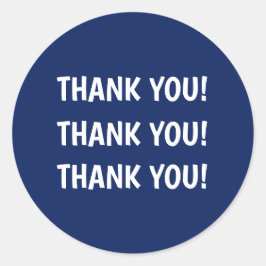 Pegatina Redonda Gracias Blue por la fiesta de cumpleaños del niño