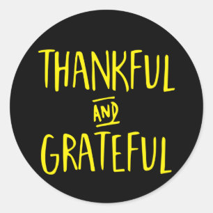 Pegatina Redonda Gracias Boda Negra Y Amarilla / Fiesta