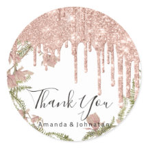 Gracias Boda Rosa Purpurina Floral White