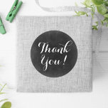 Pegatina Redonda Gracias Chalkboard Rustic Shabby Cottage Moda<br><div class="desc">El diseño es minimalista, ¡pero atrevido! Esta colección de chic y chic grabados en tiza es perfecta para la marca de pequeñas empresas con un toque especial de elegancia rústica. •Personalízalo! Haga clic en el botón "Personalizar" para añadir su texto personal. ・ Navegue por la colección Shabby Chalk Styling Collection...</div>