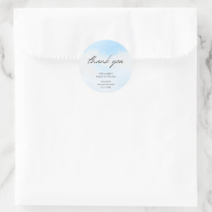 Pegatina Redonda Gracias Cloud 9 Pastel Gradient Bridal Shower Cl