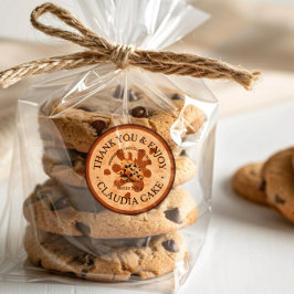 Pegatina Redonda Gracias Comida de negocios