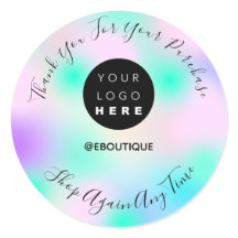 Gracias Comprar Logotipo Boutique Pink Blue Aqua