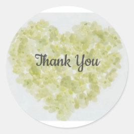 Pegatina Redonda Gracias ~ Corazón