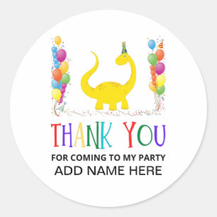 Pegatina Redonda Gracias Cumpleaños