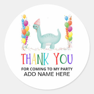 Pegatina Redonda Gracias Cumpleaños