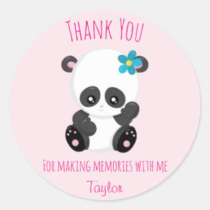 Pegatina Redonda Gracias cutie panda