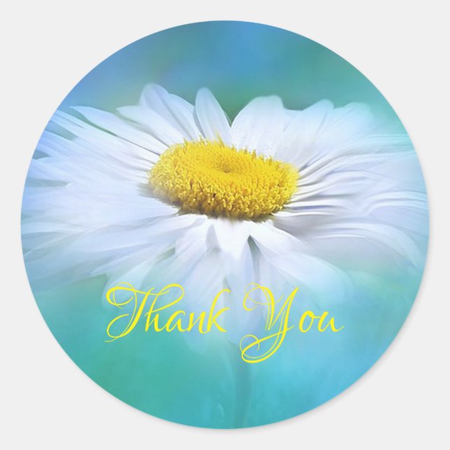 Pegatina Redonda Gracias Daisy (Anverso)