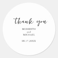 Gracias de fecha personalizada de B&W