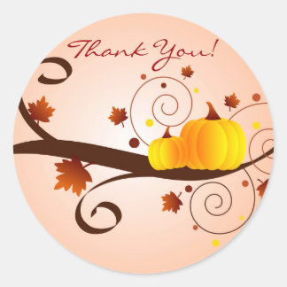 Pegatina Redonda ¡Gracias De Otoño! -Pegatina