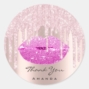 Pegatina Redonda Gracias Dulce Dulce16ª Bridal Láminas de Goma Rosa