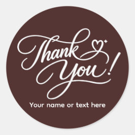Pegatina Redonda Gracias elegante sticker