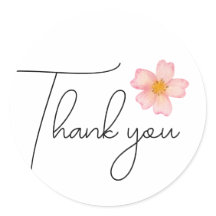 Gracias flor acuarela rosa