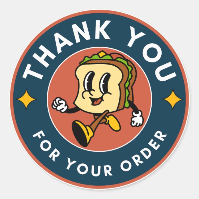 Pegatina Redonda Gracias Gift (Anverso)