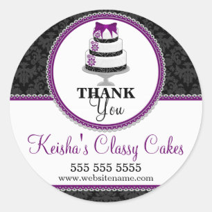 Pegatina Redonda Gracias Gourmet Cake Bakery Box Seals