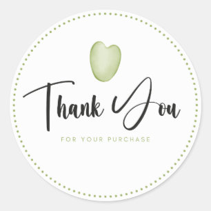 Pegatina Redonda Gracias Hoya Kerrii Heart Leaf Small Business