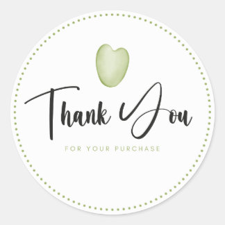 Pegatina Redonda Gracias Hoya Kerrii Heart Leaf Small Business