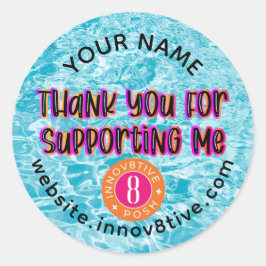 Pegatina Redonda Gracias Innov8tive Posh label