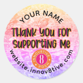 Pegatina Redonda Gracias Innov8tive Posh label
