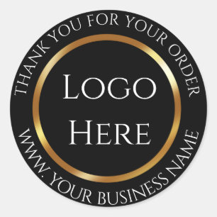 Pegatina Redonda Gracias Logo Aquí