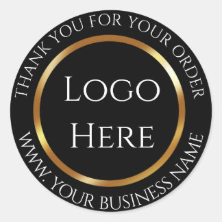 Pegatina Redonda Gracias Logo Aquí