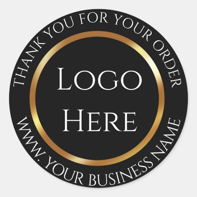 Pegatina Redonda Gracias Logo Aquí (Anverso)