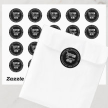 Gracias Logotipo Personalizado Negra Pequeña Empre