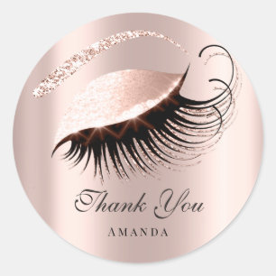 Pegatina Redonda Gracias los décimosexto ojos nupciales conocidos