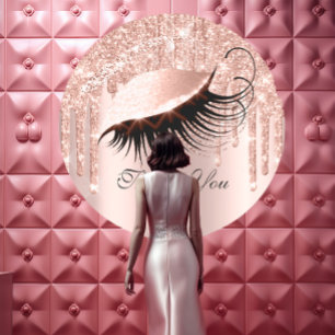 Pegatina Redonda Gracias los décimosexto ojos nupciales conocidos