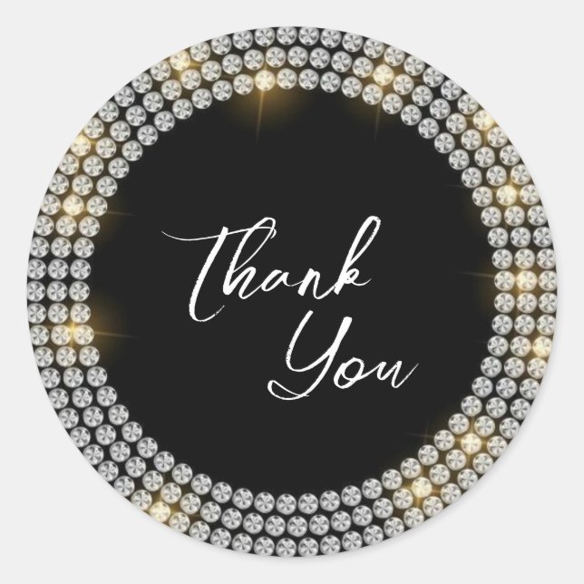 Pegatina Redonda Gracias Modernos (Anverso)