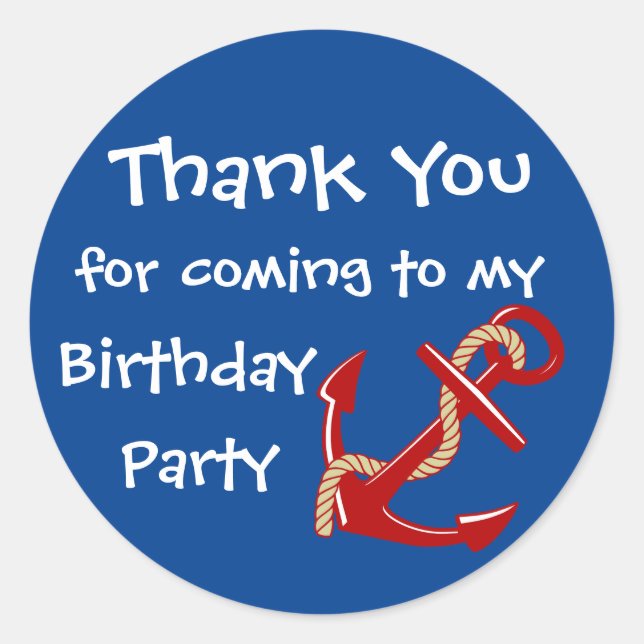 Pegatina Redonda Gracias Náutico (Anverso)