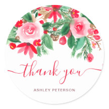 Gracias Navidades rojos verdes florecientes