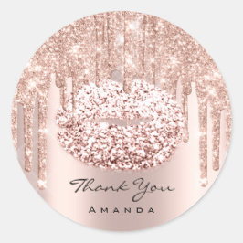 Pegatina Redonda Gracias Nombre Dulces 16 Cumpleaños Despedida de S